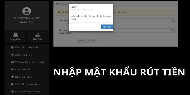 Xác nhận mật khẩu để truy cập